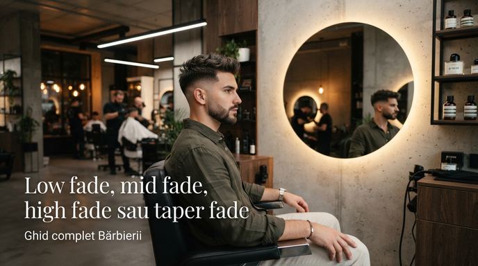 Low fade mid fade high fade sau taper fade diferențe și ghid alegere Bărbierii